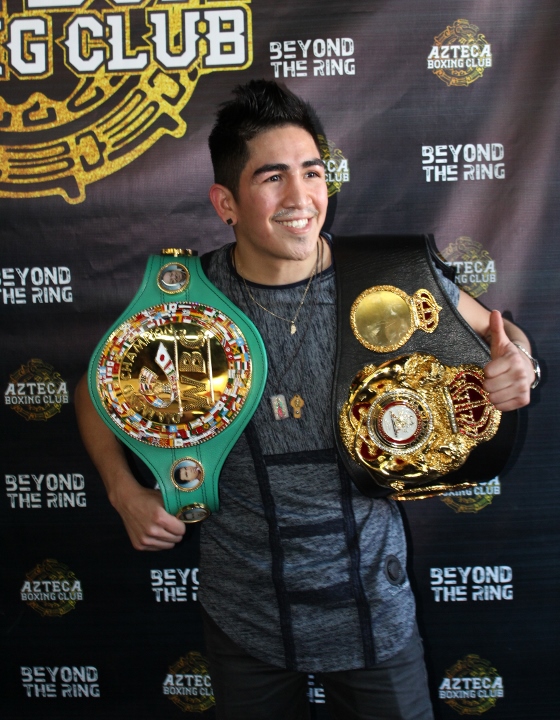 Photos Leo Santa Cruz at Azteca Boxing Club Community Event